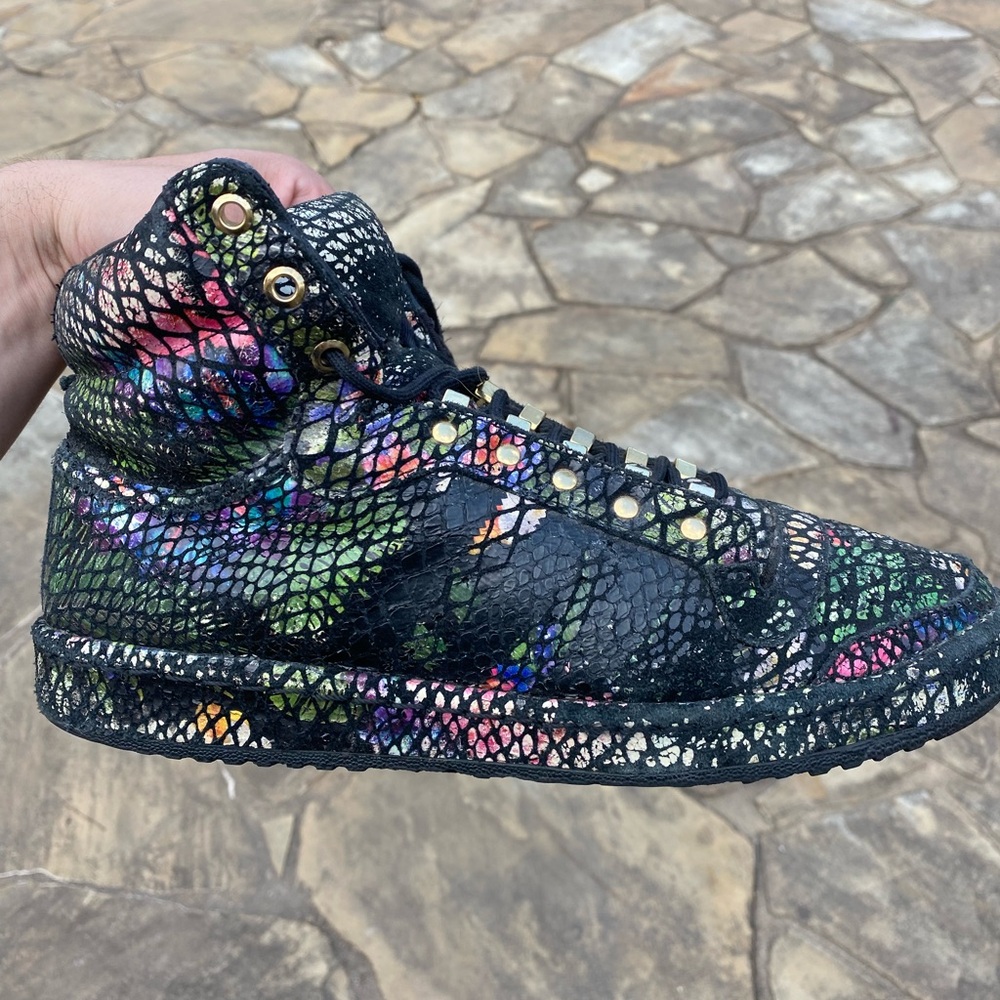 Adidas Originals Top Ten Hi Floral Snake Men’s Size 8.5 Black S84907 Used